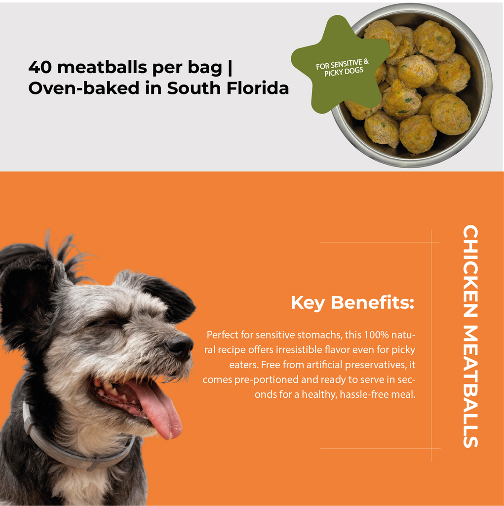 Chicken Meatballs for Dogs | Sensitive Stomach – CHEF WUAU!
