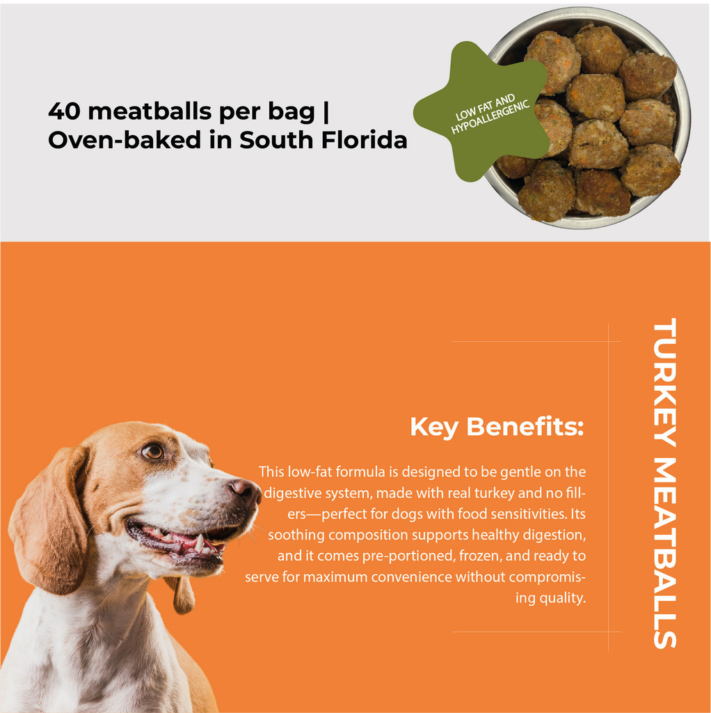 Turkey Meatballs for Sensitive Dogs | Chef Wuau Miami – CHEF WUAU!