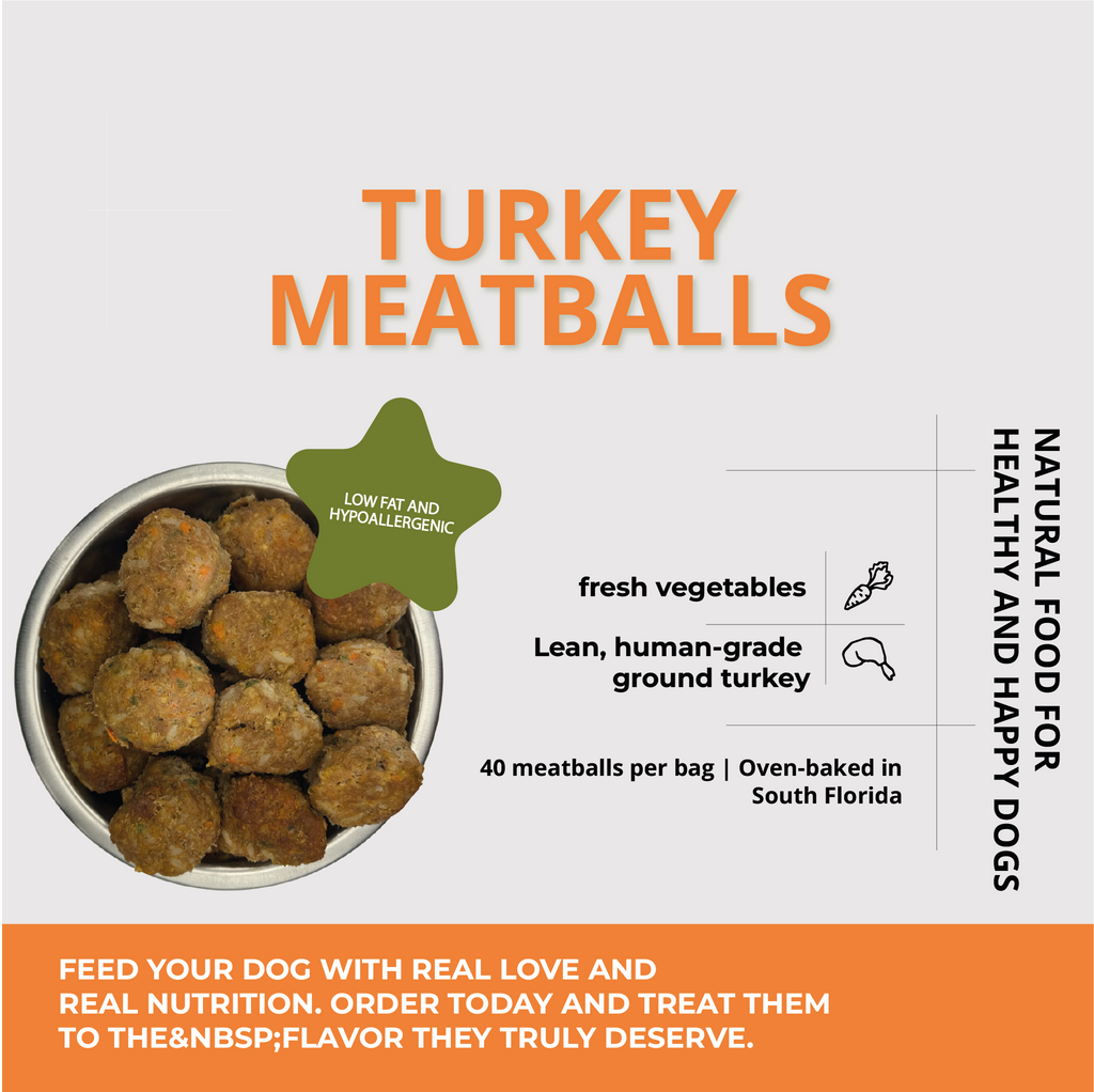 Turkey Meatballs for Sensitive Dogs | Chef Wuau Miami – CHEF WUAU!